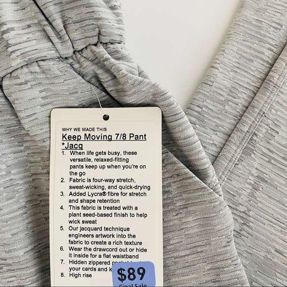 Lululemon Keep Moving 7/8 pant Jacquard - Picture 5 of 7